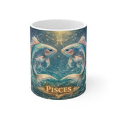 Pisces Zodiac Mug — Celestial Twin Fish Astrology Coffee Cup (11oz)