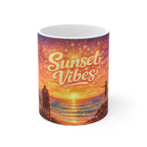 Sunset Vibes Mug — 11oz Beach Sunset Coffee Cup