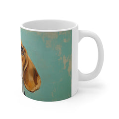 Beagle Portrait Coffee Mug — Cute Dog Art Ceramic 11oz