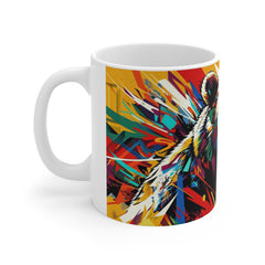 Roaring Colorful Bear Coffee Mug — Vibrant Wildlife Art 11oz