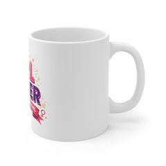 Girl Power Mug — "Empowered & Strong" Feminist Coffee Cup
