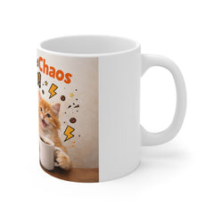 Caffeine and Chaos Crew! Mug — Cute Dog & Cat Coffee Lover Gift