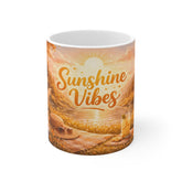 Sunshine Vibes Mug — Retro Summer Scenic Coffee Cup