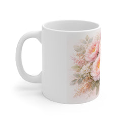 Blush Bloom Mug – Elegant Floral Design