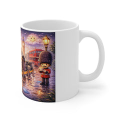 Whimsical London Morning Mug — Cute Tea & Toast Characters Design