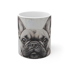 French Bulldog Portrait Mug — Cute Dog Coffee Cup, Pet Lover Gift