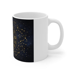 Zodiac Constellation Mug — Gold Celestial Astrology Coffee Cup
