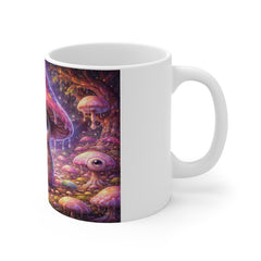 Mushroom Dreams Mug – Whimsical Surreal Art Design