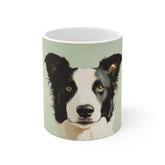 Border Collie Portrait Mug — Cute Dog Art Coffee Cup | Gift for Pet Lovers
