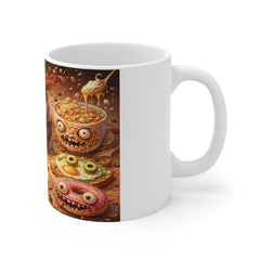 11oz Mug — Whimsical Monster Breakfast Coffee Cup