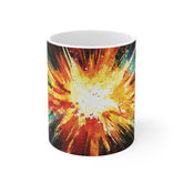 Color Burst Ceramic Mug — Vibrant Abstract Splash 11oz Coffee Cup