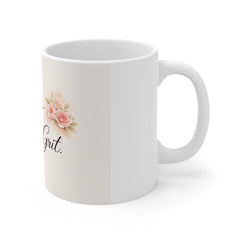 Grace in Her Grit Floral Coffee Mug — Inspirational Tea Cup for Women, Encouragement Gift