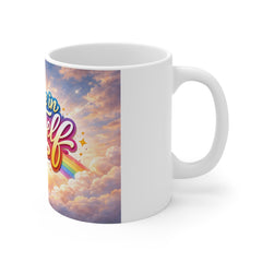 Believe in Yourself Mug — Inspirational Rainbow Coffee Cup