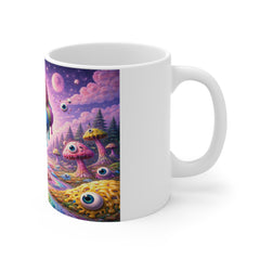 Psychedelic Surreal Mug — Eyeball Ice Cream Cone Fantasy Coffee Cup