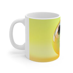 Shocked Emoji Ceramic Mug – Colorful Surprised Face 11oz Coffee Cup