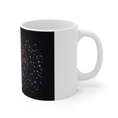 Zodiac Wheel 11oz Mug — Rainbow Astrology Signs Constellation Coffee Cup