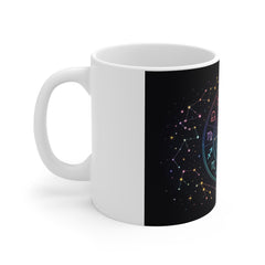 Zodiac Wheel 11oz Mug — Rainbow Astrology Signs Constellation Coffee Cup