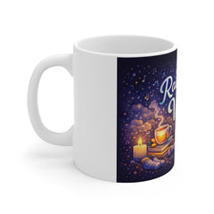 Rainy Day Vibes Mug — Cozy Cat, Candle & Tea Ceramic Coffee Cup