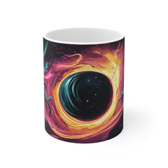 Cosmic Vortex Mug — Neon Black Hole Galaxy Coffee Cup