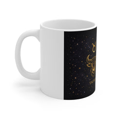 Taurus Zodiac Mug — Gold Bull Constellation Coffee Cup