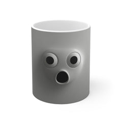 Surprised Face 11oz Coffee Mug — Cute Shocked Expression Gift