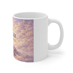 Inspirational Mug — "You Are Stronger Than You Think" Sunlit Clouds Coffee Cup
