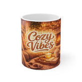 Cozy Vibes Mug — Warm Home Aesthetic Coffee Cup for Relaxing Evenings