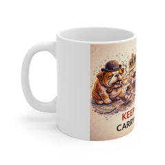 Keep Calm and Carry On...Moaning Mug — Funny British Bulldog Coffee Cup