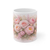 Petal Grace Mug – Soft Blush Floral Design