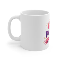 Girl Power Mug — "Empowered & Strong" Feminist Coffee Cup