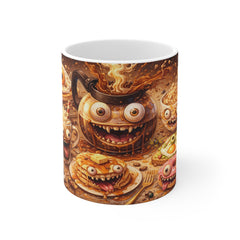 11oz Mug — Whimsical Monster Breakfast Coffee Cup