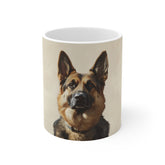 German Shepherd Portrait Mug — Realistic Dog Coffee Cup, Gift for Dog Lovers