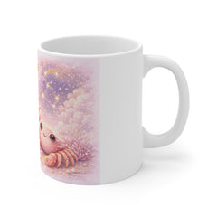 Cancer Zodiac Mug — Cute Pink Crab Astrology Coffee Cup, 'Cancer' Horoscope Gift