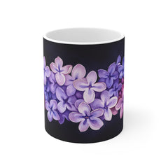 Lilac Floral Mug — Purple Hydrangea Coffee Cup, Botanical Gift for Mothers Day & Spring