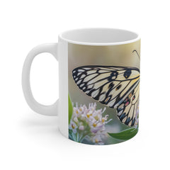 Butterfly Bloom Mug – Elegant Floral Butterfly Design