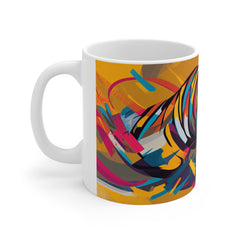 Colorful Tiger Mug – Vibrant Pop Art Tiger 11oz Coffee Cup