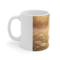 Cute Kitten Mug — Floral Crown Cat Photo Coffee Cup