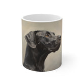 Black Lab Portrait Mug — Realistic Dog Art Coffee Cup, Gift for Dog Lovers