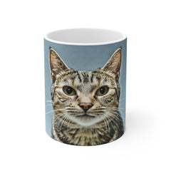 Tabby Cat Portrait Mug — Cute Cat Lover Coffee Cup