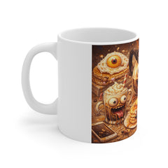 11oz Mug — Whimsical Monster Breakfast Coffee Cup