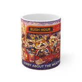 Rush Hour 11oz White Mug