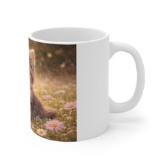 Cute Kitten Mug — Floral Crown Cat Photo Coffee Cup