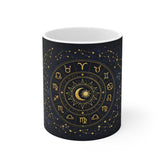 Zodiac Constellation Mug — Gold Celestial Astrology Coffee Cup