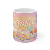 Cozy Vibes Mug — Pastel Cute Cat & Dog Relaxation Coffee Cup