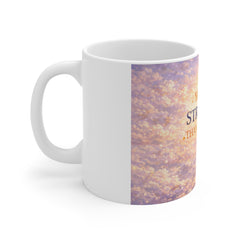 Inspirational Mug — "You Are Stronger Than You Think" Sunlit Clouds Coffee Cup