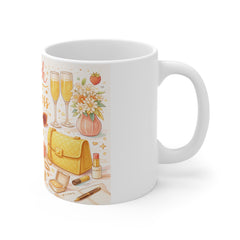 Brunch Is Happiness Mug — Cute Breakfast & Bubbles Coffee Cup