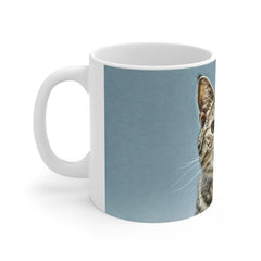 Tabby Cat Portrait Mug — Cute Cat Lover Coffee Cup