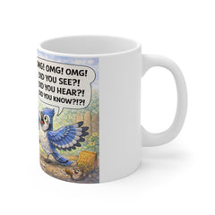 Funny Bird Cartoon Coffee Mug — "You're Driving Me Crazy!" Comic Strip Gift