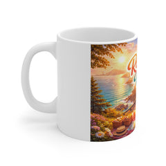 Road Trip Vibes Mug — Retro Beach Camper Coffee Cup for Travel Lovers