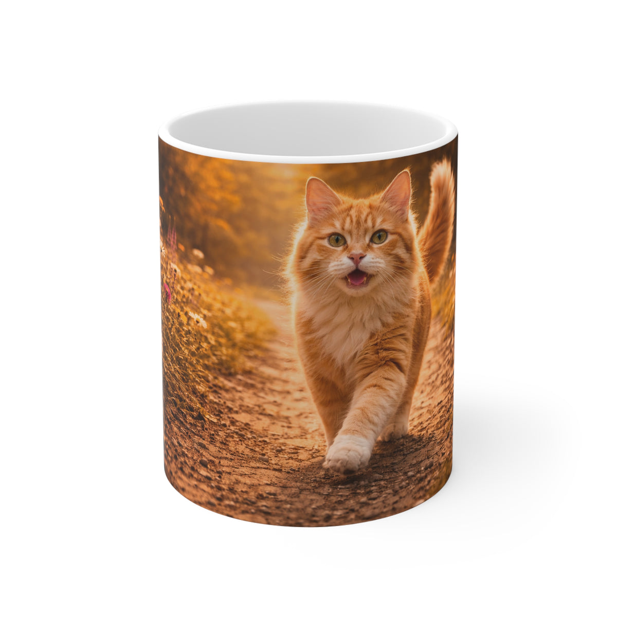 Orange Tabby Cat Mug — Autumn Meadow Photography Coffee Cup
